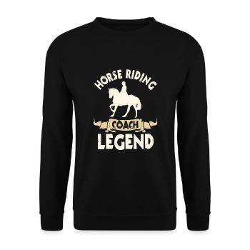 Riding instructor legend - Unisex Sweatshirt - black - Front - Alina (178cm) & Michal (187cm)