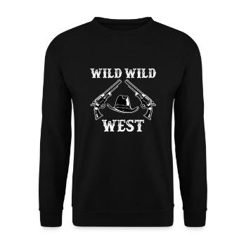 Wild Wild West - Unisex Pullover - Schwarz - Vorne - Alina (178cm) & Michal (187cm)