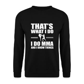 MMA - Unisex Pullover - Schwarz - Vorne - Alina (178cm) & Michal (187cm)
