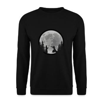 Kendo Bei Nacht - Unisex Pullover - Schwarz - Vorne - Alina (178cm) & Michal (187cm)