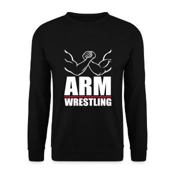 Arm wrestling - Unisex Sweatshirt - black - Front - Alina (178cm) & Michal (187cm)