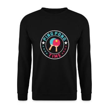 Temps de ping-pong - Sweat-shirt Unisexe - noir - Devant - Alina (178cm) & Michal (187cm)