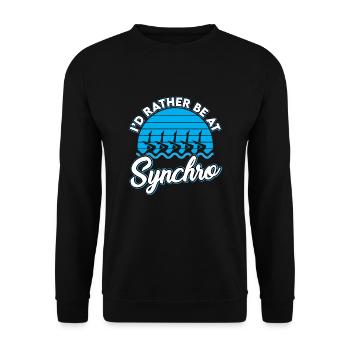 Synchronschwimmen - Unisex Pullover - Schwarz - Vorne - Alina (178cm) & Michal (187cm)