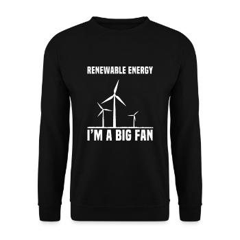 Éolienne d’énergie renouvelable - Sweat-shirt Unisexe - noir - Devant - Alina (178cm) & Michal (187cm)