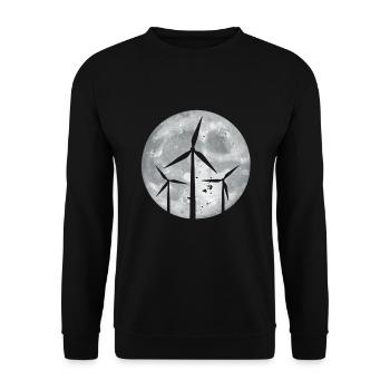 Wind turbine - Unisex Sweatshirt - black - Front - Alina (178cm) & Michal (187cm)