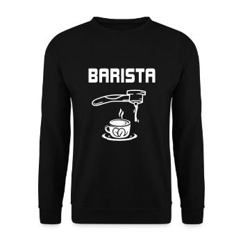 Barista - Sweat-shirt Unisexe - noir - Devant - Alina (178cm) & Michal (187cm)
