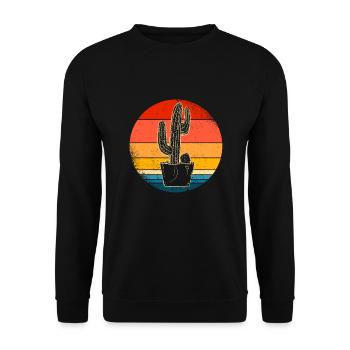 Cactus - Unisex Sweatshirt - black - Front - Alina (178cm) & Michal (187cm)