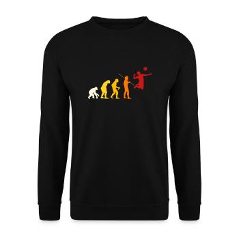 Volleyball Evolution Design - Unisex Sweatshirt - black - Front - Alina (178cm) & Michal (187cm)