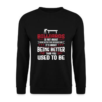 Billard - Sweat-shirt Unisexe - noir - Devant - Alina (178cm) & Michal (187cm)