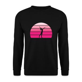 Majorette Silhouette - Unisex Sweatshirt - black - Front - Alina (178cm) & Michal (187cm)