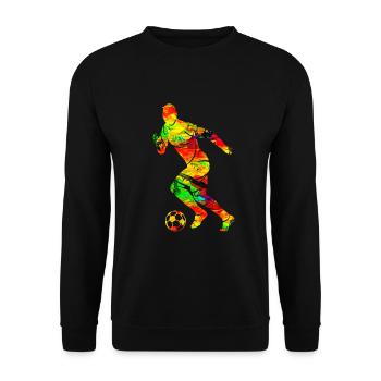 Fussballspieler - Unisex Pullover - Schwarz - Vorne - Alina (178cm) & Michal (187cm)