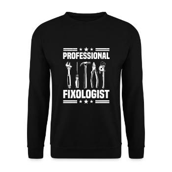 Professional fixologist - Unisex Sweatshirt - black - Front - Alina (178cm) & Michal (187cm)