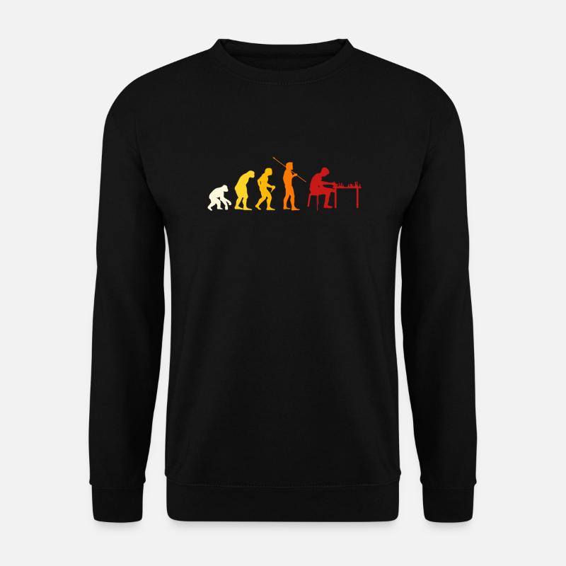 Schach Evolution - Unisex Pullover - Schwarz