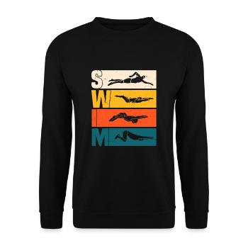 Swim - Unisex Sweatshirt - black - Front - Alina (178cm) & Michal (187cm)