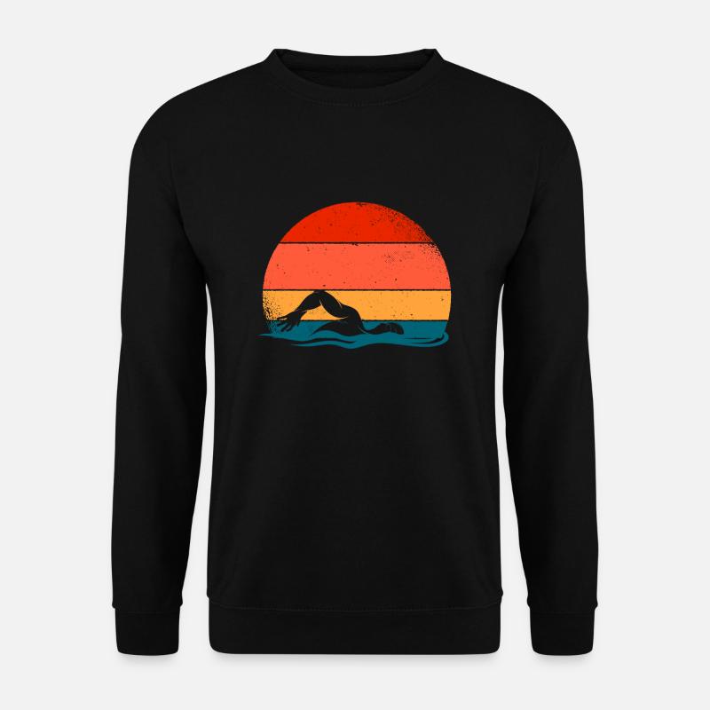 Schwimmen - Unisex Pullover - Schwarz