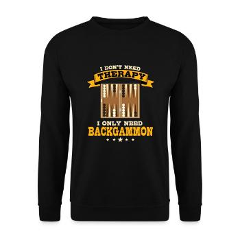 Backgammon Therapy - Unisex Sweatshirt - black - Front - Alina (178cm) & Michal (187cm)