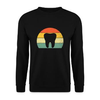 Tooth - Unisex Sweatshirt - black - Front - Alina (178cm) & Michal (187cm)