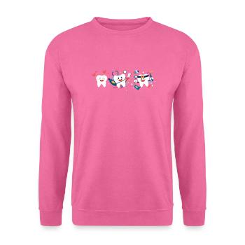 Zähne - Unisex Pullover - Pink - Vorne
