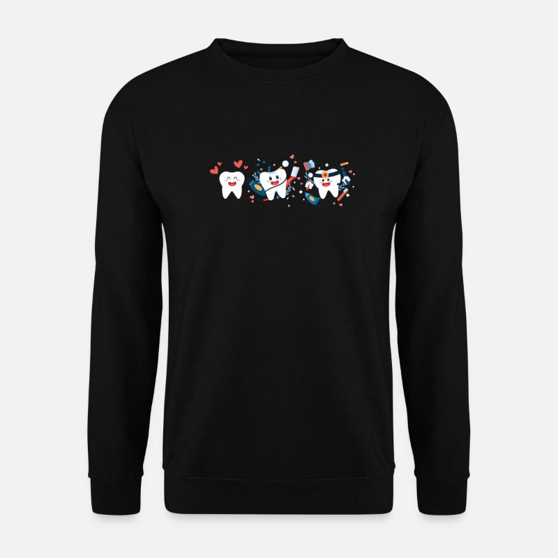 Zähne - Unisex Pullover - Schwarz