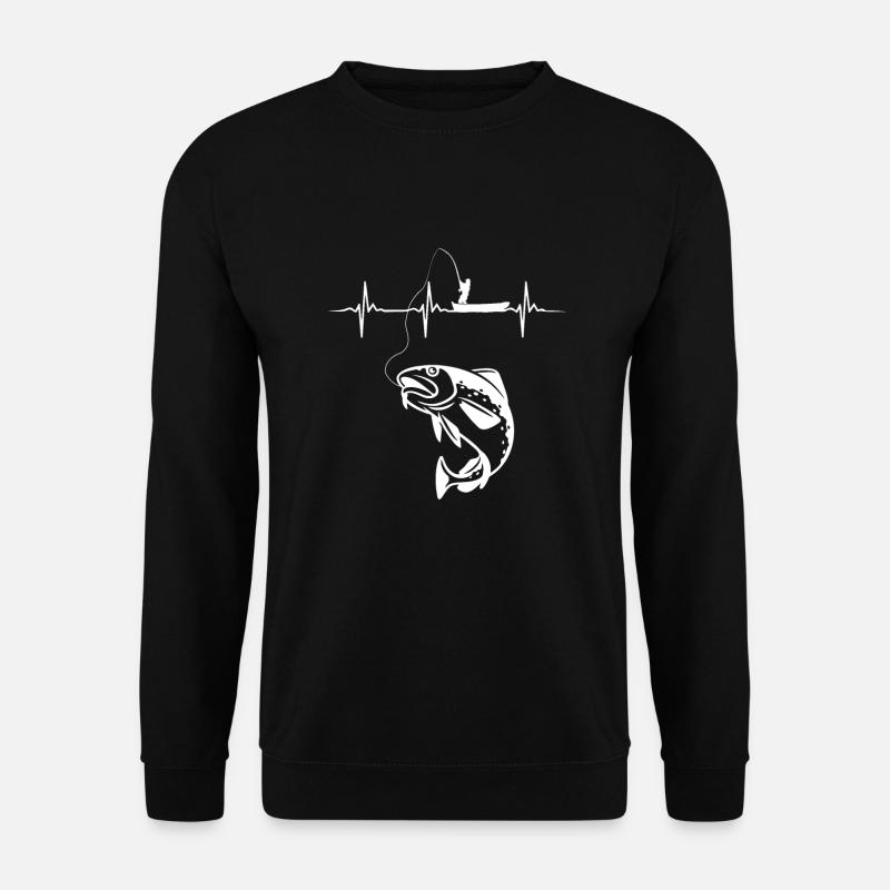 Cod Fishing Heartbeat - Unisex Sweatshirt - black