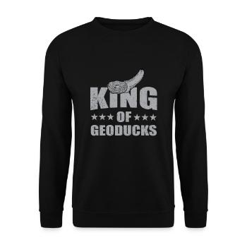 Geoduck King - Unisex Sweatshirt - black - Front - Alina (178cm) & Michal (187cm)