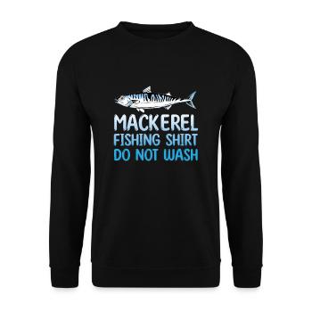 Makrele Angler Shirt - Unisex Pullover - Schwarz - Vorne - Alina (178cm) & Michal (187cm)