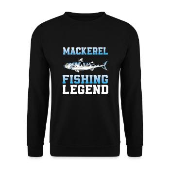 Makrele Angeln Legende - Unisex Pullover - Schwarz - Vorne - Alina (178cm) & Michal (187cm)