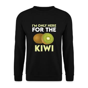 Kiwi Spruch - Unisex Pullover - Schwarz - Vorne - Alina (178cm) & Michal (187cm)