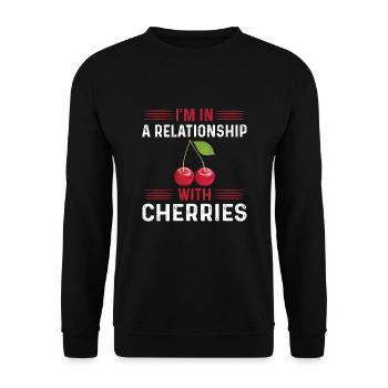 Cherry T-Shirt - Unisex Sweatshirt - black - Front - Alina (178cm) & Michal (187cm)