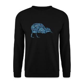 Kiwi Tribal Neuseeland - Unisex Pullover - Schwarz - Vorne - Alina (178cm) & Michal (187cm)