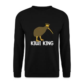 Kiwi König - Unisex Pullover - Schwarz - Vorne - Alina (178cm) & Michal (187cm)