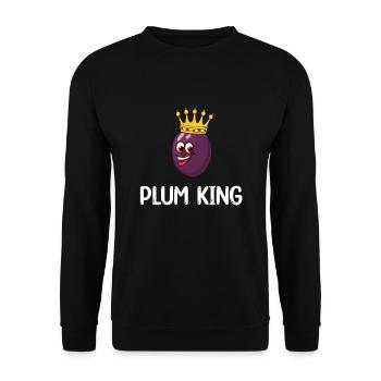 Plum King - Unisex Sweatshirt - black - Front - Alina (178cm) & Michal (187cm)