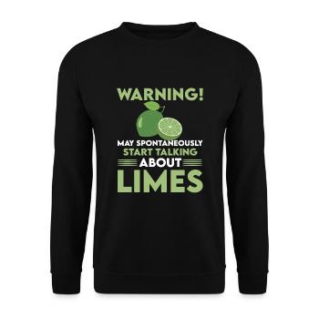 Lime lovers - Unisex Sweatshirt - black - Front - Alina (178cm) & Michal (187cm)