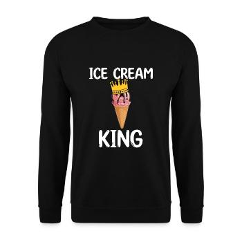 Ice King - Unisex Sweatshirt - black - Front - Alina (178cm) & Michal (187cm)