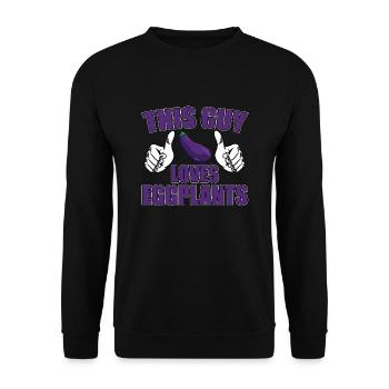 Aubergine lovers - Unisex Sweatshirt - black - Front - Alina (178cm) & Michal (187cm)