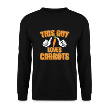 Cadeau d’amoureux des carottes - Sweat-shirt Unisexe - noir - Devant - Alina (178cm) & Michal (187cm)