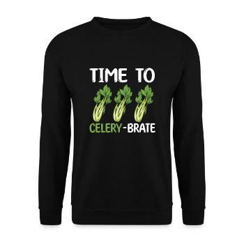 Celery Gift - Unisex Sweatshirt - black - Front - Alina (178cm) & Michal (187cm)
