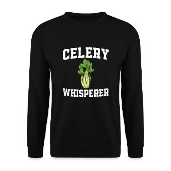 Celery Whisperer - Unisex Sweatshirt - black - Front - Alina (178cm) & Michal (187cm)