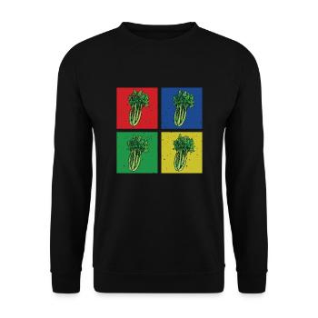 Celery T-Shirt - Unisex Sweatshirt - black - Front - Alina (178cm) & Michal (187cm)
