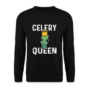 Celery Queen - Unisex Sweatshirt - black - Front - Alina (178cm) & Michal (187cm)