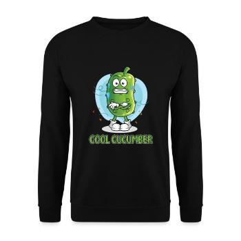 Concombre frais - Sweat-shirt Unisexe - noir - Devant - Alina (178cm) & Michal (187cm)