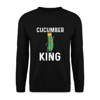 Cucumber King - Unisex Sweatshirt - black - Front - Alina (178cm) & Michal (187cm)