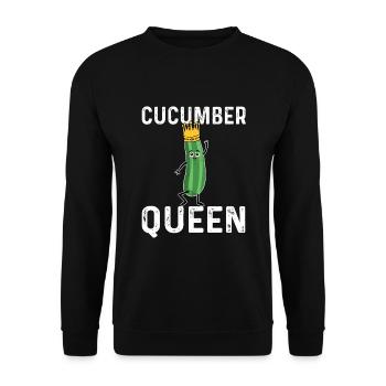 Reine du concombre - Sweat-shirt Unisexe - noir - Devant - Alina (178cm) & Michal (187cm)