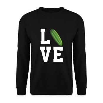 Cher concombre - Sweat-shirt Unisexe - noir - Devant - Alina (178cm) & Michal (187cm)