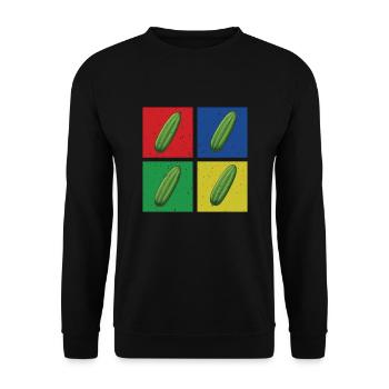 Chemise de concombre - Sweat-shirt Unisexe - noir - Devant - Alina (178cm) & Michal (187cm)