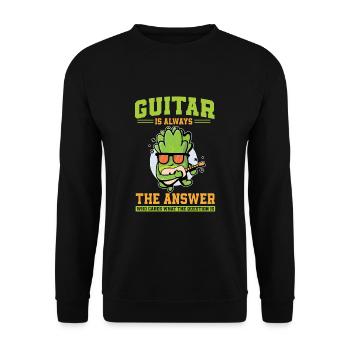 Lettuce Guitar - Unisex Sweatshirt - black - Front - Alina (178cm) & Michal (187cm)