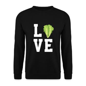 I love lettuce - Unisex Sweatshirt - black - Front - Alina (178cm) & Michal (187cm)