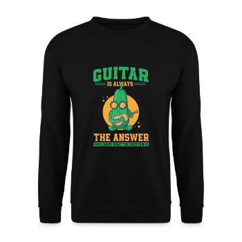 Zucchini Gitarrist - Unisex Pullover - Schwarz - Vorne - Alina (178cm) & Michal (187cm)
