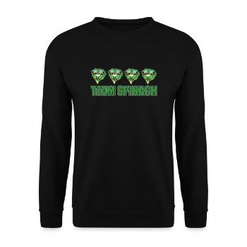 Team Spinach - Unisex Sweatshirt - black - Front - Alina (178cm) & Michal (187cm)