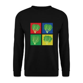 Spinach Shirt - Unisex Sweatshirt - black - Front - Alina (178cm) & Michal (187cm)